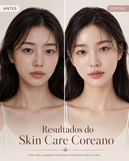 Kit Skincare Coreano Glass Skin — Pink Pads + Espiculite + Glow K-Botox