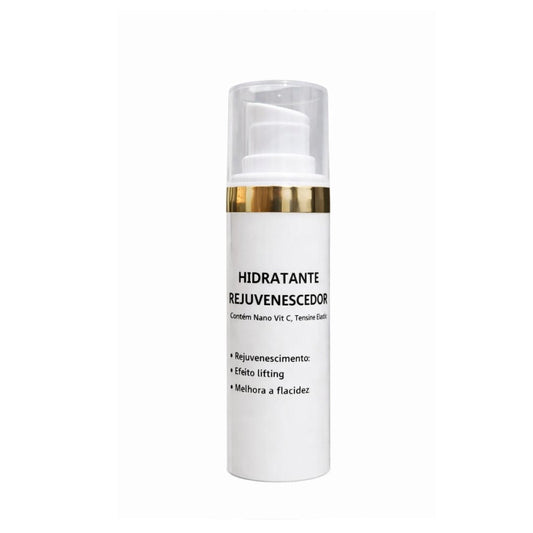 Hidratante Rejuvenescedor Facial com Ácido Hialurônico, Nano Vitamina C e Tensine | Efeito Lifting Antirrugas | 30ml