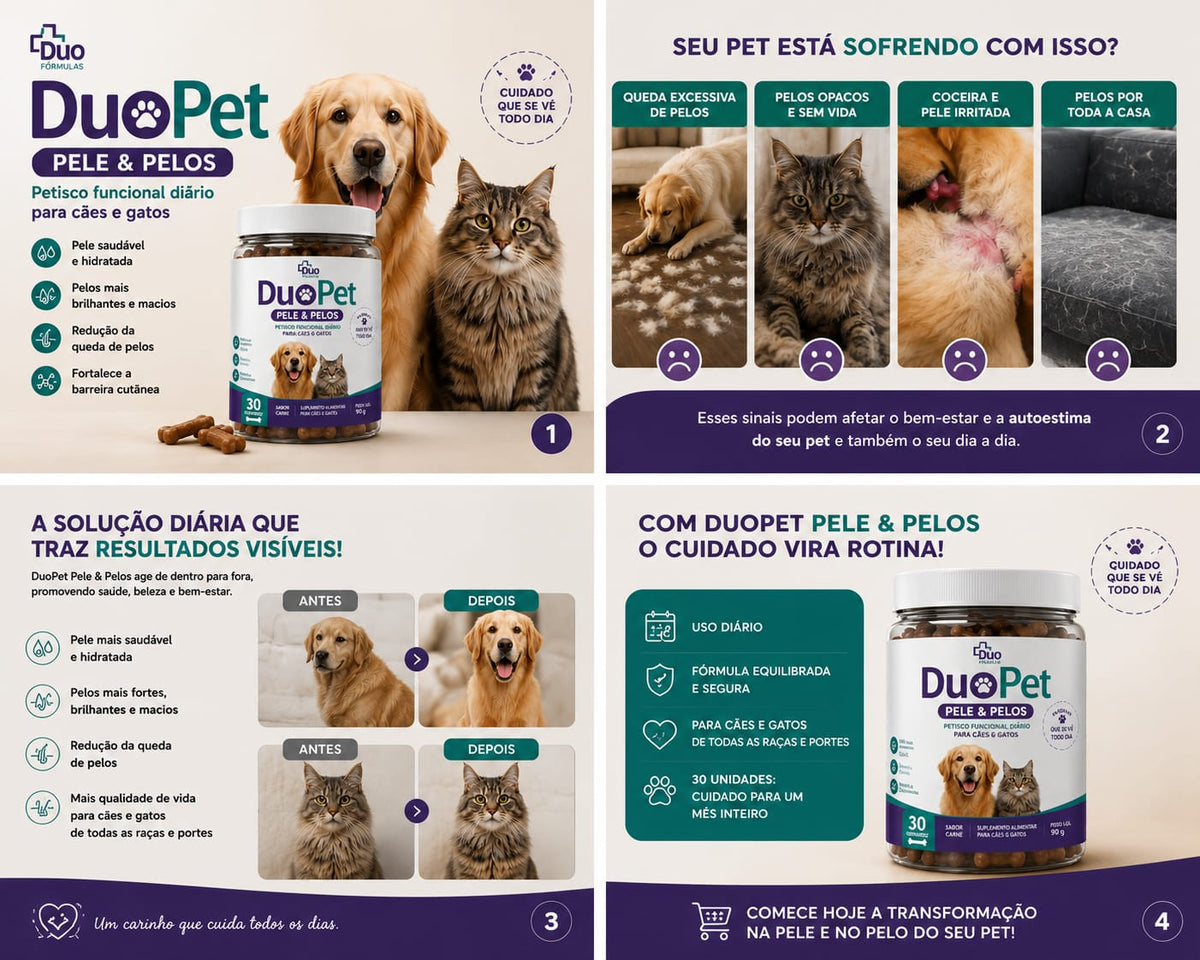 Duo Pet - Pele & Pelos c/30 unidade