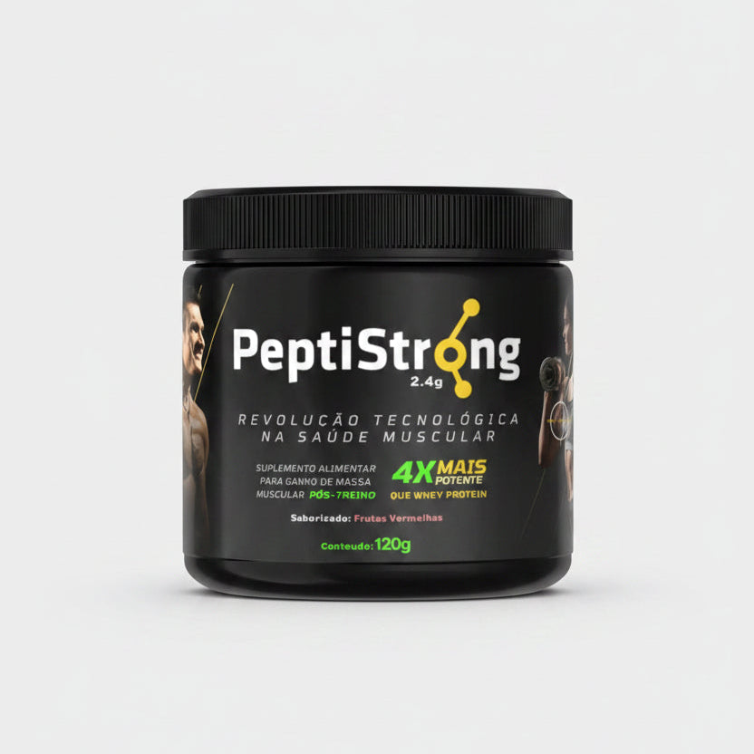 Peptistrong 120g Manipula – Suplemento para Saúde e Recuperação Muscular | 4x Mais Potente que Whey Protein | Sabor Frutas Vermelhas
