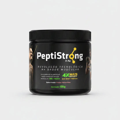 Peptistrong 120g Manipula – Suplemento para Saúde e Recuperação Muscular | 4x Mais Potente que Whey Protein | Sabor Frutas Vermelhas