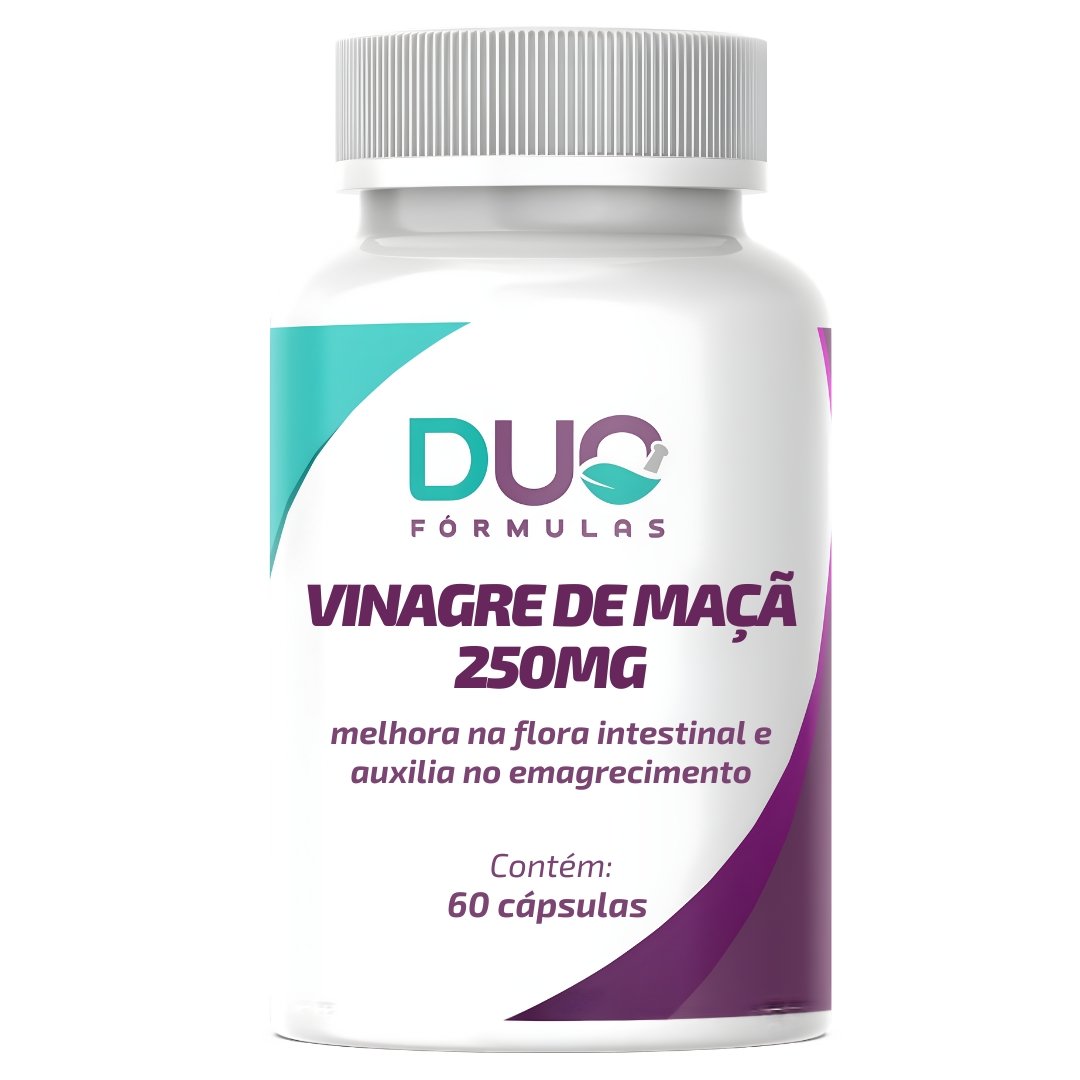 Vinagre de Maçã 250mg – Cápsulas para Emagrecimento, Digestão e Imunidade – 60 Cápsulas